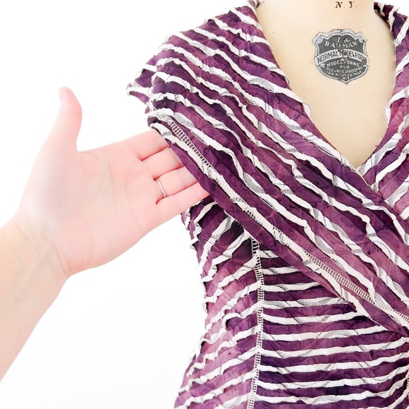 Vintage Purple Y2K Dress Very Stretchy Size Small-Medium Whimsigoth Distressed - Picture 7 of 14